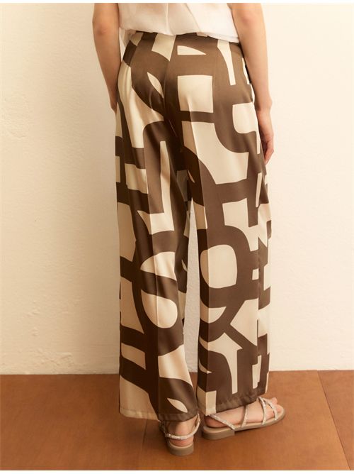 Pantalone in twill stampato - TORTORA EMME MARELLA | EMMALBER149/006